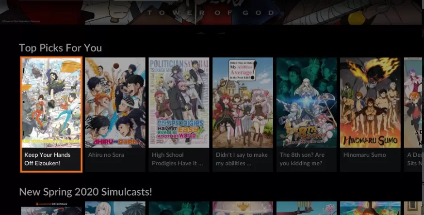تصفح مكتبة Crunchyroll الضخمة من مسلسلات وأفلام الأنمي